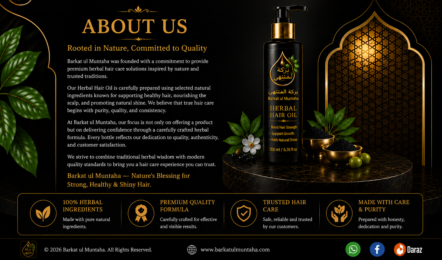 About Barkat ul Muntaha page design preview